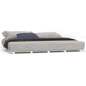 vidaXL Cadre de lit sans matelas blanc 180x200 cm bois massif de pin
