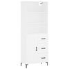 vidaXL Buffet haut Blanc 69,5x34x180 cm Bois d'ing&eacute;nierie