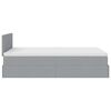 vidaXL Lit ottoman avec matelas gris clair 120x200 cm tissu