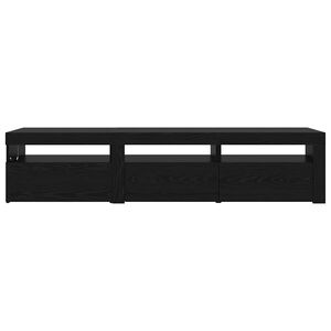 vidaXL Meuble TV 2 pcs Ch&ecirc;ne noir 180 x 35 x 40 cm Bois d'ing&eacute;nierie