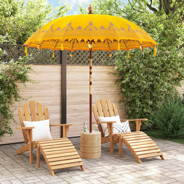 vidaXL Parasol balinais Jaune 215 x 215 x 260 cm