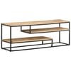 vidaXL Meuble TV 130x30x45 cm Bois de manguier brut