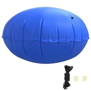 vidaXL Coussin de piscine d'hiver Bleu &Oslash; 310 x 180 cm PVC