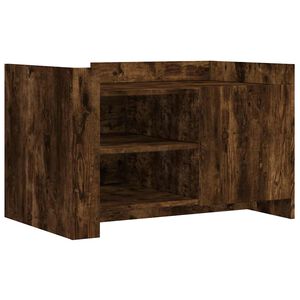 vidaXL Table basse ch&ecirc;ne fum&eacute; 80x50x50 cm bois d'ing&eacute;nierie