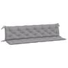 vidaXL Coussins de banc jardin lot de 2 gris 200x50x7 cm tissu Oxford