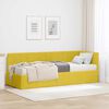 vidaXL Cadre de lit d'angle avec matelas 2 pcs Jaune Velours