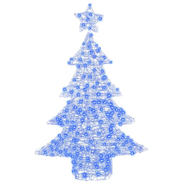 vidaXL Sapin de No&euml;l avec 100 LED Bleu 122 cm Acrylique