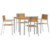 vidaXL Ensemble de repas extérieur 5 pcs Marron Bois d'Acacia Massif