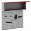 vidaXL Set de Cabinet d'Outils et Pegboard avec étagère 3 pcs Rouge