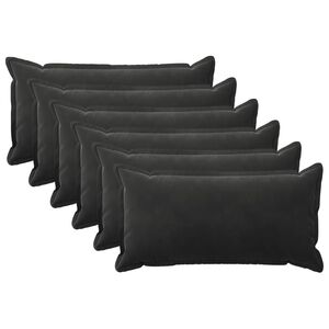 vidaXL Coussin avec oreiller HOUTEN 6 pc Noir Fl&oslash;jl