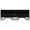 vidaXL Meuble TV noir 122x34x41 cm bois d'ing&eacute;nierie
