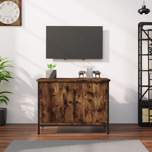 vidaXL Meuble TV avec portes ch&ecirc;ne sonoma 60x35x45cm bois d'ing&eacute;nierie