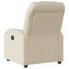 vidaXL Fauteuil inclinable &eacute;lectrique Cr&egrave;me Tissu