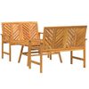 vidaXL Ensemble de salon de jardin 3 pc Marron Bois d'Acacia Massif