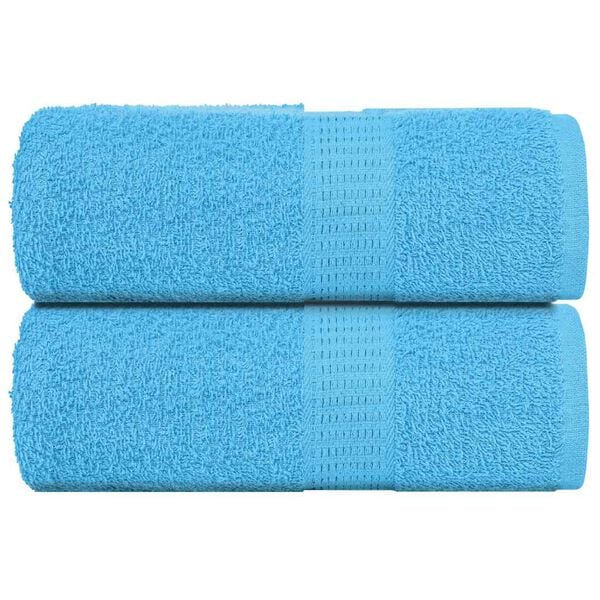 vidaXL Serviettes de toilette 2 pièces FROGN Turquoise 30x30 cm 100 % coton