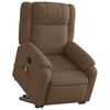 vidaXL Fauteuil inclinable de massage &eacute;lectrique Marron Tissu