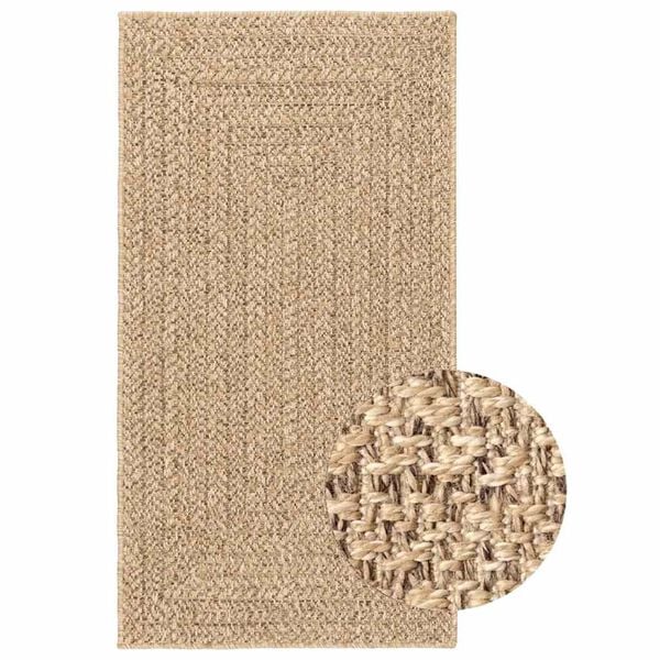 vidaXL Tapis ZIZUR beige 80x150 cm aspect de jute int&eacute;rieur ext&eacute;rieur