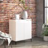 vidaXL Buffet blanc brillant 60x35x70 cm bois d'ingénierie