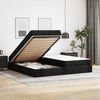 vidaXL Cadre de lit avec matelas avec matelas 2 pcs Noir PVC