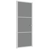 vidaXL Porte int&eacute;rieure 83x201,5 cm Blanc Verre ESG et aluminium