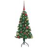 vidaXL Arbre de No&euml;l artificiel d'angle Vert 120 cm PVC et m&eacute;tal