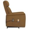 vidaXL Fauteuil de massage Taupe Tissu microfibre