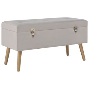 vidaXL Banc avec compartiment de rangement 80 cm Gris Velours