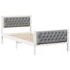 vidaXL Cadre de lit Gris clair 100 x 200 cm Pin massif