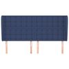 vidaXL T&ecirc;te de lit avec oreilles Bleu 183x23x118/128 cm Tissu