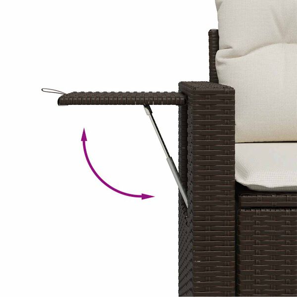 vidaXL Salon de jardin avec coussins 6 pcs marron r&eacute;sine tress&eacute;e