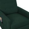 vidaXL Fauteuil de massage Vert fonc&eacute; Tissu