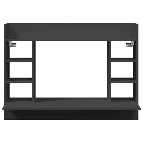 vidaXL Bureau mural noir 105x48x75 cm bois d'ing&eacute;nierie