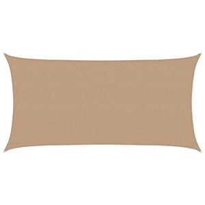 vidaXL Voile d'ombrage 160 g/m&sup2; Taupe 2,5x5 m PEHD