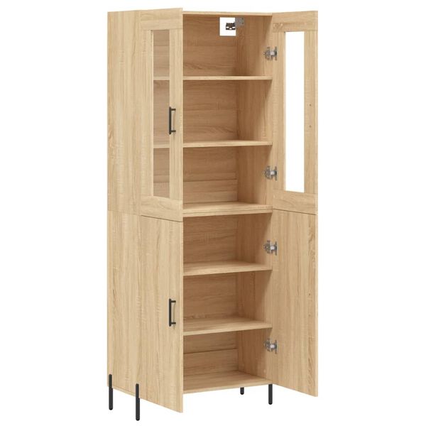 vidaXL Buffet haut Ch&ecirc;ne sonoma 69,5x34x180 cm Bois d'ing&eacute;nierie