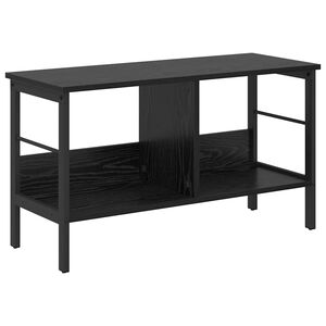 vidaXL &Eacute;tag&egrave;re 2 niveaux 82 x 32 x 47 cm Bois d'ing&eacute;nierie Ch&ecirc;ne noir