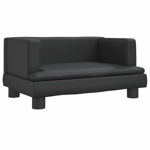 vidaXL Lit pour chien noir 60x40x30 cm similicuir