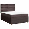 vidaXL Sommier &agrave; lattes de lit avec matelas Marron fonc&eacute; 140x190 cm
