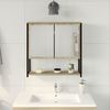 vidaXL Miroir de salle de bain avec étagère Beige 60 x 16 x 60 cm