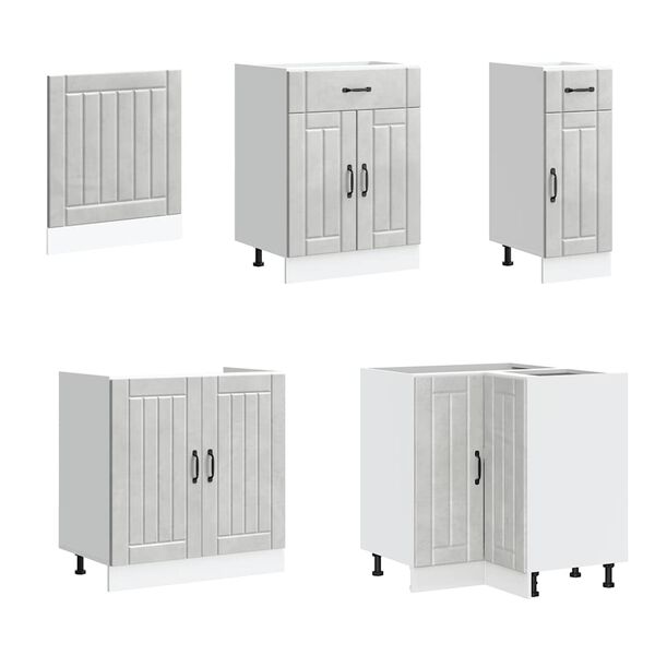 vidaXL Ensemble d'armoires de cuisine 11 pcs Lucca bois d'ing&eacute;nierie