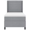 vidaXL Lit &agrave; ressorts avec matelas Gris clair 80 x 200 cm tissu