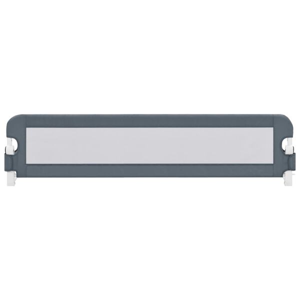 vidaXL Barrière de sécurité de lit d'enfant Gris 180x42 cm Polyester