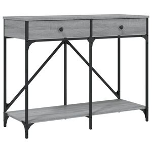 vidaXL Table console sonoma gris 100x39x78,5 cm bois d'ing&eacute;nierie