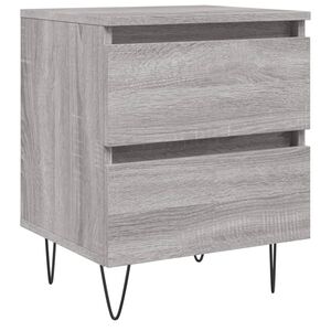 vidaXL Table de chevet sonoma gris 40x35x50 cm bois d&rsquo;ing&eacute;nierie
