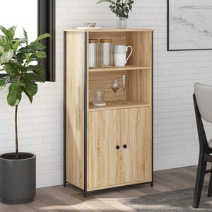 vidaXL Buffet haut ch&ecirc;ne sonoma 62x36x121,5 cm bois d'ing&eacute;nierie