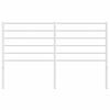 vidaXL T&ecirc;te de lit de remplacement m&eacute;tal blanc 160 cm