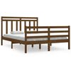 vidaXL Cadre de lit sans matelas marron miel 140x190 cm bois massif