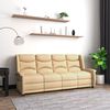 vidaXL Fauteuil de massage inclinable 4 places crème tissu microfibre