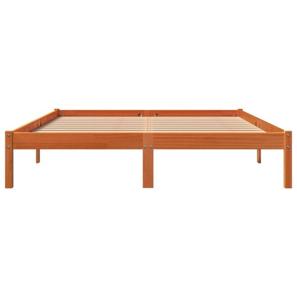 vidaXL Cadre de lit sans matelas cire marron 150x200cm bois pin massif