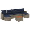 vidaXL Ensemble de canap&eacute; de jardin 8 pcs avec coussins gris r&eacute;sine tress&eacute;e