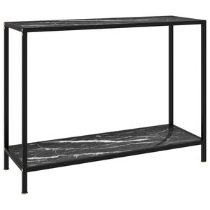 vidaXL Table console Noir 100x35x75 cm Verre tremp&eacute;